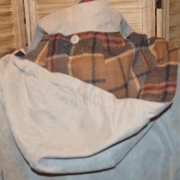 Liz Claiborne SP Tan Hooded Utility Jacket Anorak Zip Out Lining - Picture 6 of 13